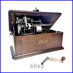 NEAR MINT 1907 Edison Home 2-Minute Cylinder Phonograph Record Player + 14 Horn NEAR MINT 1907 Edison Home 2-Minute Cylinder Phonograph Record Player + 14 Horn