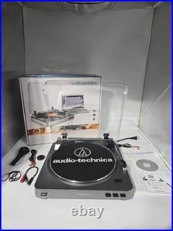 NEW! Audio-Technica AT-LP60-USB Fully Automatic Belt-Drive Turntable Silver NEW! Audio-Technica AT-LP60-USB Fully Automatic Belt-Drive Turntable Silver
