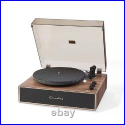 NEW Crosley Stave Record Player CR6046A-WAGL Walnut/Gold 33-1/3 & 45rpm 60W