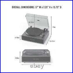 NEW Crosley Stave Record Player CR6046A-WAGL Walnut/Gold 33-1/3 & 45rpm 60W