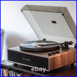 NEW Crosley Stave Record Player CR6046A-WAGL Walnut/Gold 33-1/3 & 45rpm 60W