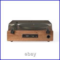 NEW Crosley Stave Record Player CR6046A-WAGL Walnut/Gold 33-1/3 & 45rpm 60W