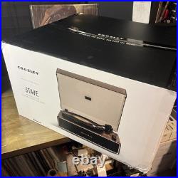 NEW Crosley Stave Record Player CR6046A-WAGL Walnut/Gold 33-1/3 & 45rpm 60W