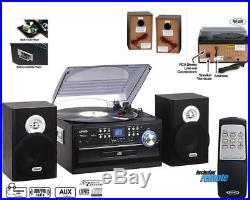 NEW Jensen AM/FM Radio 3-Speed Turntable/CD/Cassette/Record Player Stereo System