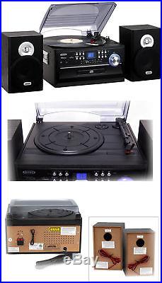 NEW Jensen AM/FM Radio 3-Speed Turntable/CD/Cassette/Record Player Stereo System