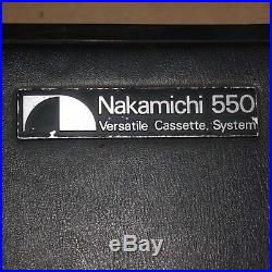 Nakamichi 550 Professional Tape Player Versatile Cassette System Recorder