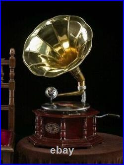 Nautical Gramophone Fully Functional Working Phonograph, win-up record player