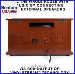 Navigator 8-In-1 Bluetooth Record Player with Built-In Speakers- 3 Speed Turntab