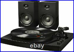 New Crosley T100 2-Speed Bluetooth Turntable System with Stereo Speakers Black