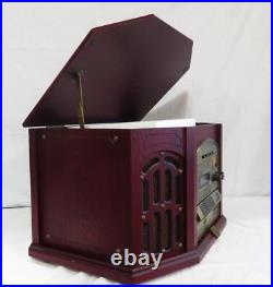 New In Box Thomas Pacconi Phonograph / Record Player, AM/FM, CD Player, Cassette