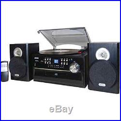 New Jensen AM/FM Radio 3-Speed Turntable/CD/Cassette/Record Player Stereo System