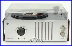New retro Crosley Mahogany vinyl record player turntable AM/FM radio MP3 input