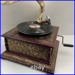 Nostalgic Gramophone Phonograph New Working Record Player Antique Style