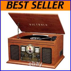 Nostalgic Wood Record Player Bluetooth & Cassette