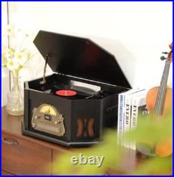 ORCC Bluetooth 3-speed 10-in-1 Record Player CD Cassette Nostalgic Turntable US ORCC Bluetooth 3-speed 10-in-1 Record Player CD Cassette Nostalgic Turntable US