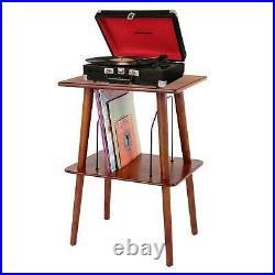 Old Retro Wood Turntable Stand Table Record Player Vinyl LP Storage Vintage Tv