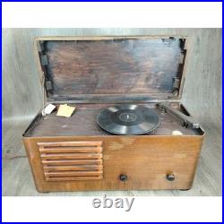 Old Tube Record Player Wood Cabinet Phonograph Turns Galvin Motorola Speaker 40s