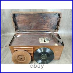 Old Tube Record Player Wood Cabinet Phonograph Turns Galvin Motorola Speaker 40s