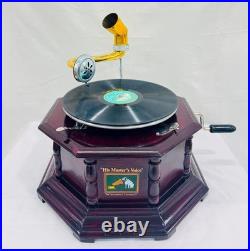 Original Antique Gramophone Record Player Working Hand Crank Wind-Up Phonograph Original Antique Gramophone Record Player Working Hand Crank Wind-Up Phonograph
