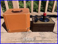 Original RCA VICTOR 45-EY-2 RECORD PLAYER PHONOGRAPH working withcase & records