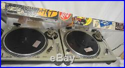 Pair Vintage Technics Sl1200 Mk2 Turntable Dj Record Player Sl1200mk2