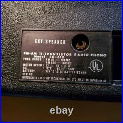 Panasonic Vintage Portable AM/FM Radio Phonograph Record Player SG-610 Works