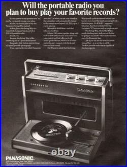 Panasonic Vintage Portable AM/FM Radio Phonograph Record Player SG-610 Works Panasonic Vintage Portable AM/FM Radio Phonograph Record Player SG-610 Works