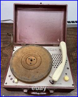 Philco C-1332-121 Portable Suitcase 3 Speed Tube Phonograph Record Player AS IS