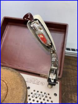 Philco C-1332-121 Portable Suitcase 3 Speed Tube Phonograph Record Player AS IS