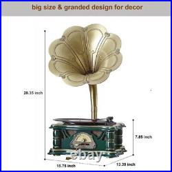 Phonograph Vinyl Record Player Built-in Speakers Bluetooth Audio Turntable 3 SPD