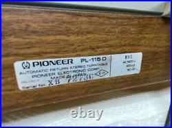 Pioneer PL-115D Automatic Return Stereo Turntable Record Player Works