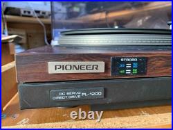 Pioneer PL-1200 Direct Drive Turntable Record Player Vintage Wood Base Used Pioneer PL-1200 Direct Drive Turntable Record Player Vintage Wood Base Used