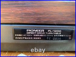 Pioneer PL-1200 Direct Drive Turntable Record Player Vintage Wood Base Used Pioneer PL-1200 Direct Drive Turntable Record Player Vintage Wood Base Used