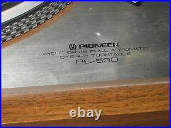 Pioneer PL-530 Stereo Turntable Pro Refurb New Cover Direct Drive Record Player