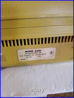 Porta Phono, Major Phonograph model 220U, portable yellow vintage record player