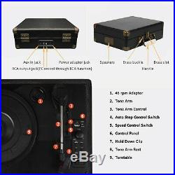 Premium Turntable Vinyl Record Player Stereo Speaker Vinyl-to-MP3 USB Bluetooth