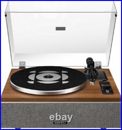Qlearsoul ONE-S Vinyl Record Player Bluetooth 5.3 Built-in Speakers AT-3600L