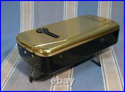 RARE 1959 EMERSON WONDERGRAM POCKET PHONOGRAPH RECORD PLAYER NM with CASE & PAPERS