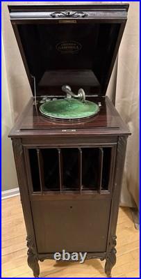 RARE Antique Columbia Grafonola PhonographFloor Cabinet Record PlayerPlug-In