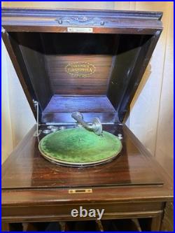 RARE Antique Columbia Grafonola PhonographFloor Cabinet Record PlayerPlug-In