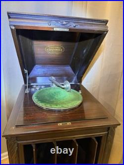RARE Antique Columbia Grafonola PhonographFloor Cabinet Record PlayerPlug-In