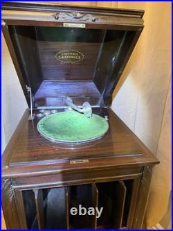 RARE Antique Columbia Grafonola PhonographFloor Cabinet Record PlayerPlug-In