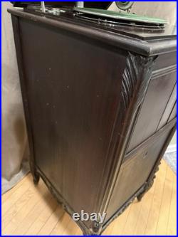 RARE Antique Columbia Grafonola PhonographFloor Cabinet Record PlayerPlug-In