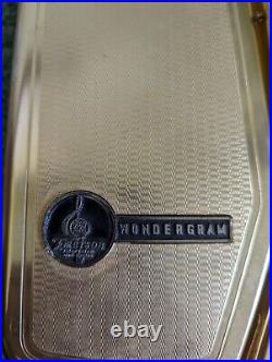 RARE VTG 1950s Emerson Wondergram Portable Record Player WORKS with Carrying Case
