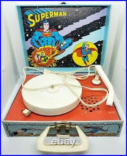 RARE Vintage 1978 Superman DC Comics Collector's Record Player Authentic Tested