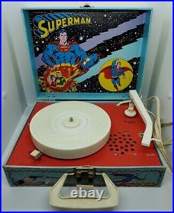 RARE Vintage 1978 Superman DC Comics Collector's Record Player Authentic Tested