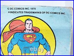 RARE Vintage 1978 Superman DC Comics Collector's Record Player Authentic Tested