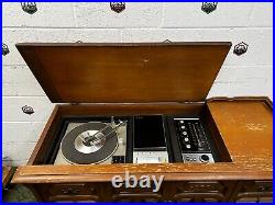 RCA VQT51L Vintage Mid Century Modern Stereo Console and Record Player