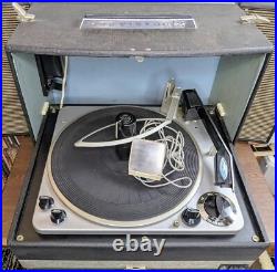 RCA Victor Portable Record Player 1964 Solid State VFP56E Turns On & Spins