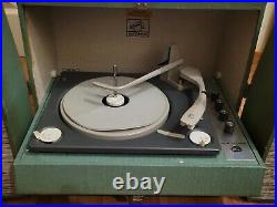 RCA Victor Victrola Portable Record Player Green Works Great